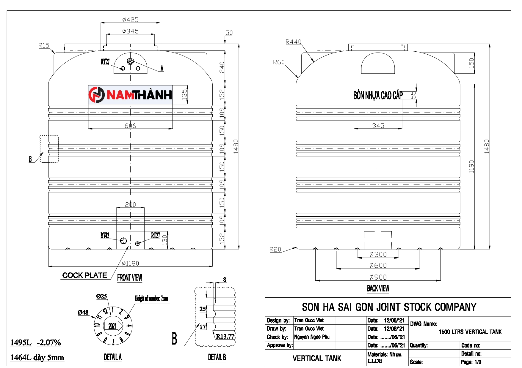 ban ve bon nuoc nhua nam thanh 1500l